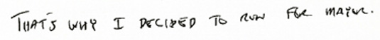 Kevin Johnson handwriting
