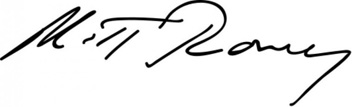 Mitt Romney signature
